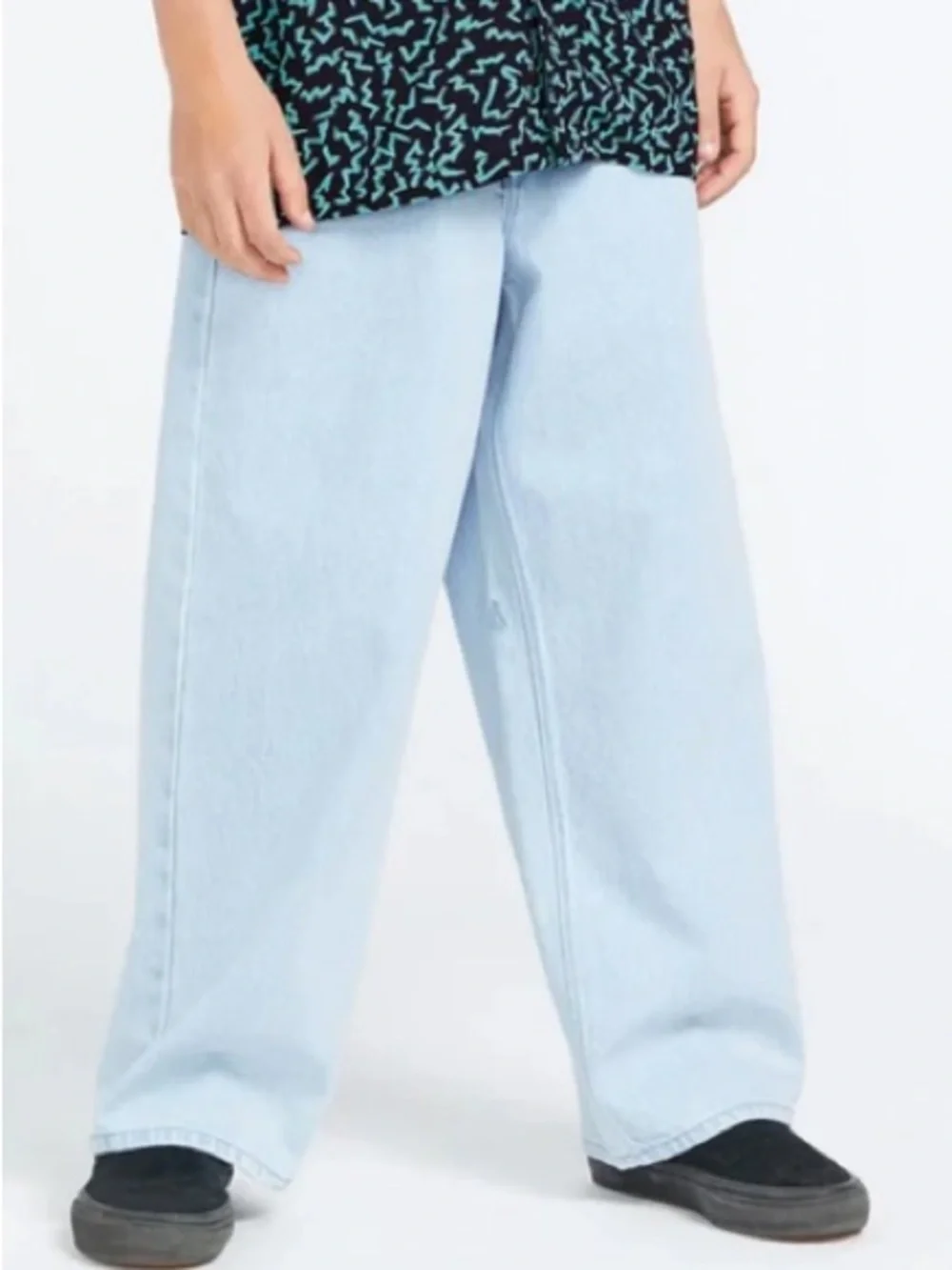 Volcom 12 (26) Jeans Big Boy Youth Chillow in Light Blue Loose Baggy Skater NWT